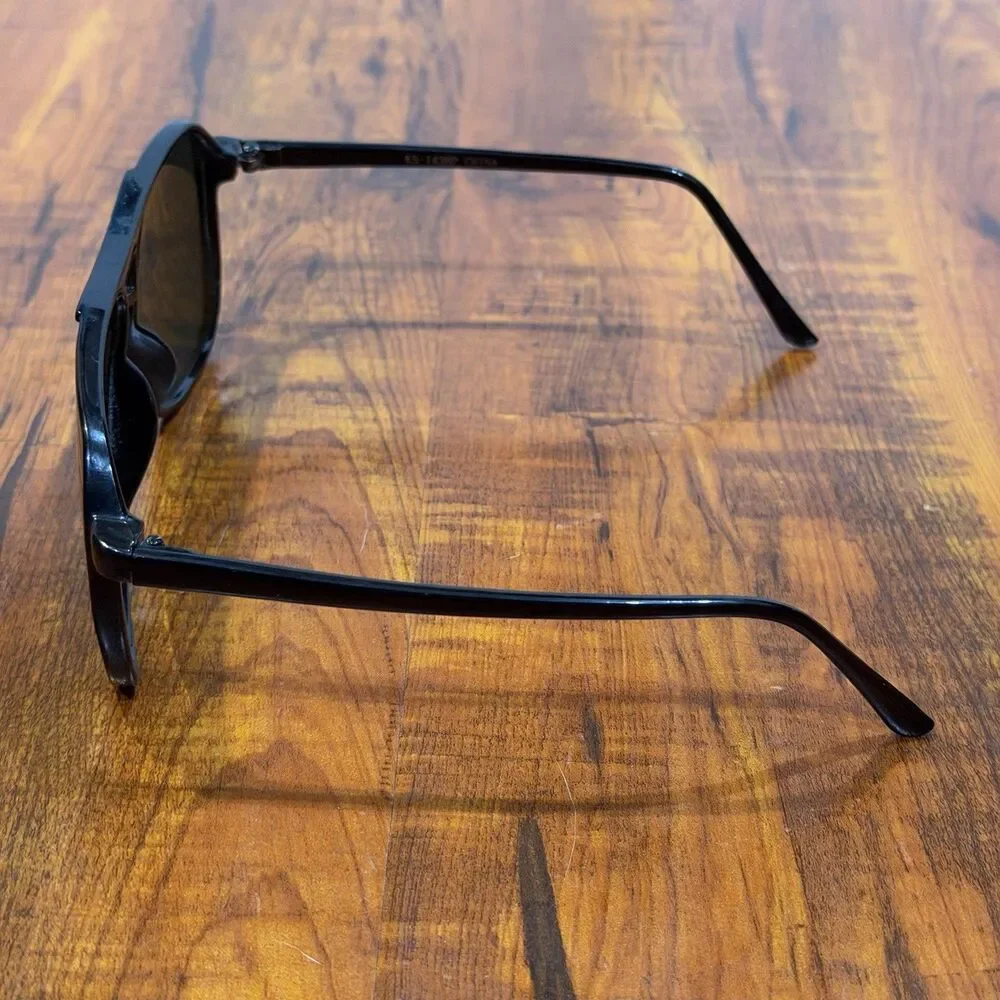 Vintage KISS KS-143HP Black On Black Aviator Style Sunglasses - NOS - New!